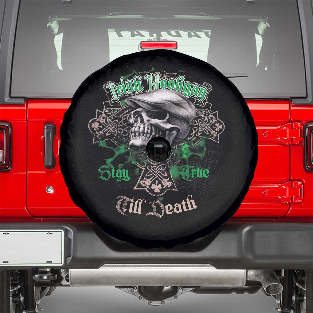 Funny Irish Pride Spare Tire Cover Irish Hooligan Stay True Till Death Flat Cap Skull TS11 Black Print Your Wear