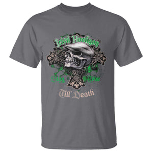Funny Irish Pride T Shirt Irish Hooligan Stay True Till Death Flat Cap Skull TS11 Charcoal Print Your Wear