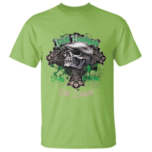 Funny Irish Pride T Shirt Irish Hooligan Stay True Till Death Flat Cap Skull TS11 Lime Print Your Wear