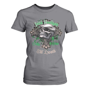 Funny Irish Pride T Shirt For Women Irish Hooligan Stay True Till Death Flat Cap Skull TS11 Charcoal Print Your Wear