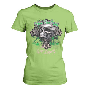 Funny Irish Pride T Shirt For Women Irish Hooligan Stay True Till Death Flat Cap Skull TS11 Lime Print Your Wear