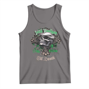 Funny Irish Pride Tank Top Irish Hooligan Stay True Till Death Flat Cap Skull TS11 Deep Heather Print Your Wear