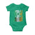 St Patrick's Day Black Irish Baby Onesie Vintage American Flag Celtic Cross TS11 Irish Green Print Your Wear