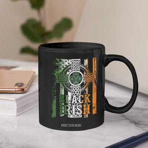 St Patrick's Day Black Irish Coffee Mug Vintage American Flag Celtic Cross TS11 Print Your Wear