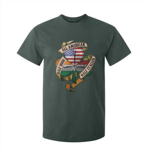 Half Irish Half Italian All American T Shirt For Kid Vintage Flag Shamrock Heritage TS11 Dark Forest Green Print Your Wear