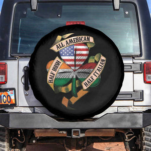 Half Irish Half Italian All American Spare Tire Cover Vintage Flag Shamrock Heritage TS11 No hole Black Print Your Wear