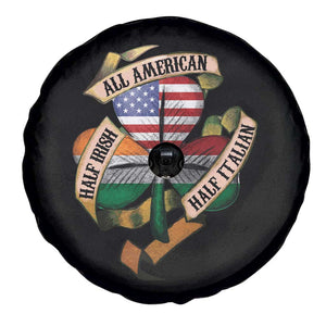 Half Irish Half Italian All American Spare Tire Cover Vintage Flag Shamrock Heritage TS11 Print Your Wear