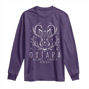 Ostara Pagan Eostre Easter Day Long Sleeve Shirt Balance Rebirth Renewal Bunny TS11 Purple Print Your Wear