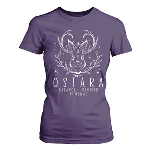 Ostara Pagan Eostre Easter Day T Shirt For Women Balance Rebirth Renewal Bunny TS11 Purple Print Your Wear