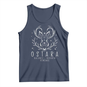 Ostara Pagan Eostre Easter Day Tank Top Balance Rebirth Renewal Bunny TS11 Navy Print Your Wear