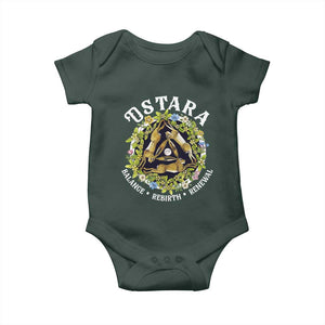 Ostara Balance Rebirth Renewal Baby Onesie Ostara Pagan Eostre Easter Day Three Hares TS11 Print Your Wear
