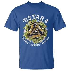 Ostara Balance Rebirth Renewal T Shirt Ostara Pagan Eostre Easter Day Three Hares TS11 Royal Blue Print Your Wear