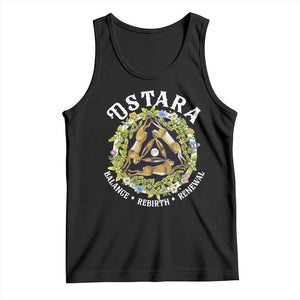 Ostara Balance Rebirth Renewal Tank Top Ostara Pagan Eostre Easter Day Three Hares TS11 Black Print Your Wear