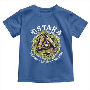 Ostara Balance Rebirth Renewal Toddler T Shirt Ostara Pagan Eostre Easter Day Three Hares TS11 Royal Blue Print Your Wear