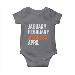 Funny Basketball Baby Onesie January February Madness April Month TS11 Charcoal Print Your Wear