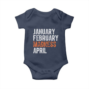 Funny Basketball Baby Onesie January February Madness April Month TS11 Navy Print Your Wear