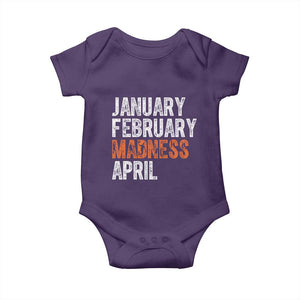 Funny Basketball Baby Onesie January February Madness April Month TS11 Purple Print Your Wear