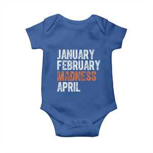 Funny Basketball Baby Onesie January February Madness April Month TS11 Royal Blue Print Your Wear