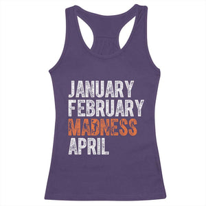 Funny Basketball Racerback Tank Top January February Madness April Month TS11 Purple Print Your Wear