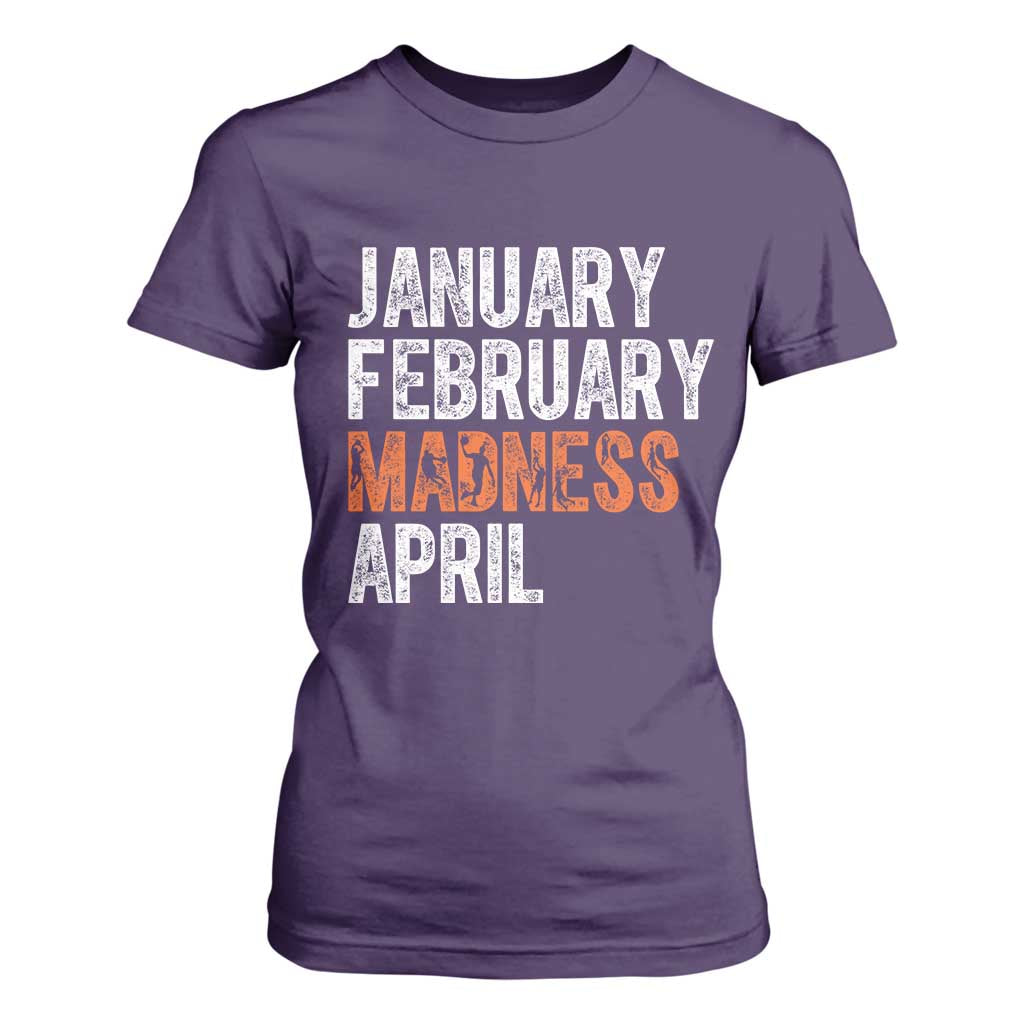 Funny Basketball T Shirt For Women January February Madness April Month TS11 Purple Print Your Wear