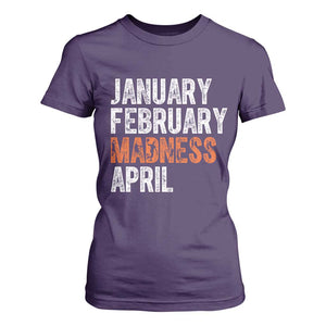 Funny Basketball T Shirt For Women January February Madness April Month TS11 Purple Print Your Wear