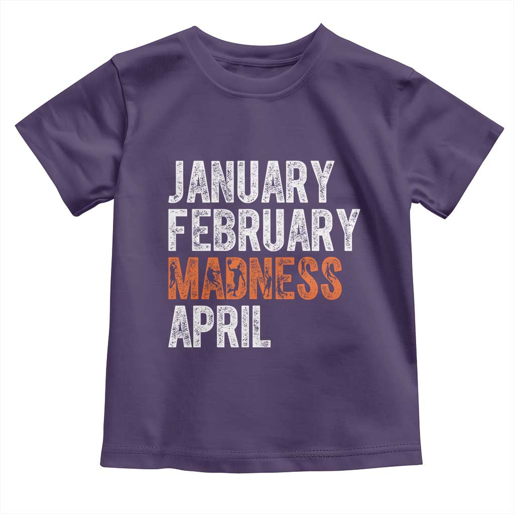 Funny Basketball Toddler T Shirt January February Madness April Month TS11 Purple Print Your Wear