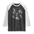 Funny Easter Day Spooky Bunny Chicks Skeleton Raglan Shirt TS11 Black White Print Your Wear