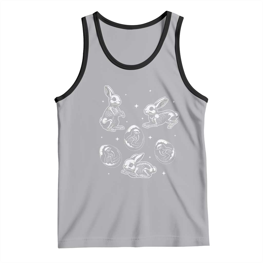 Funny Easter Day Spooky Bunny Chicks Skeleton Tank Top TS11 Athletic Heather Black Print Your Wear