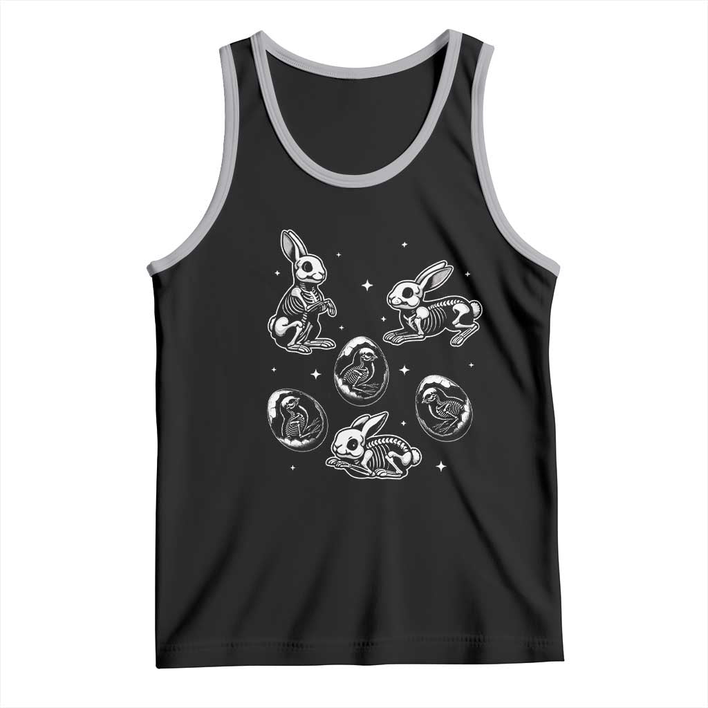 Funny Easter Day Spooky Bunny Chicks Skeleton Tank Top TS11 Black Athletic Heather Print Your Wear