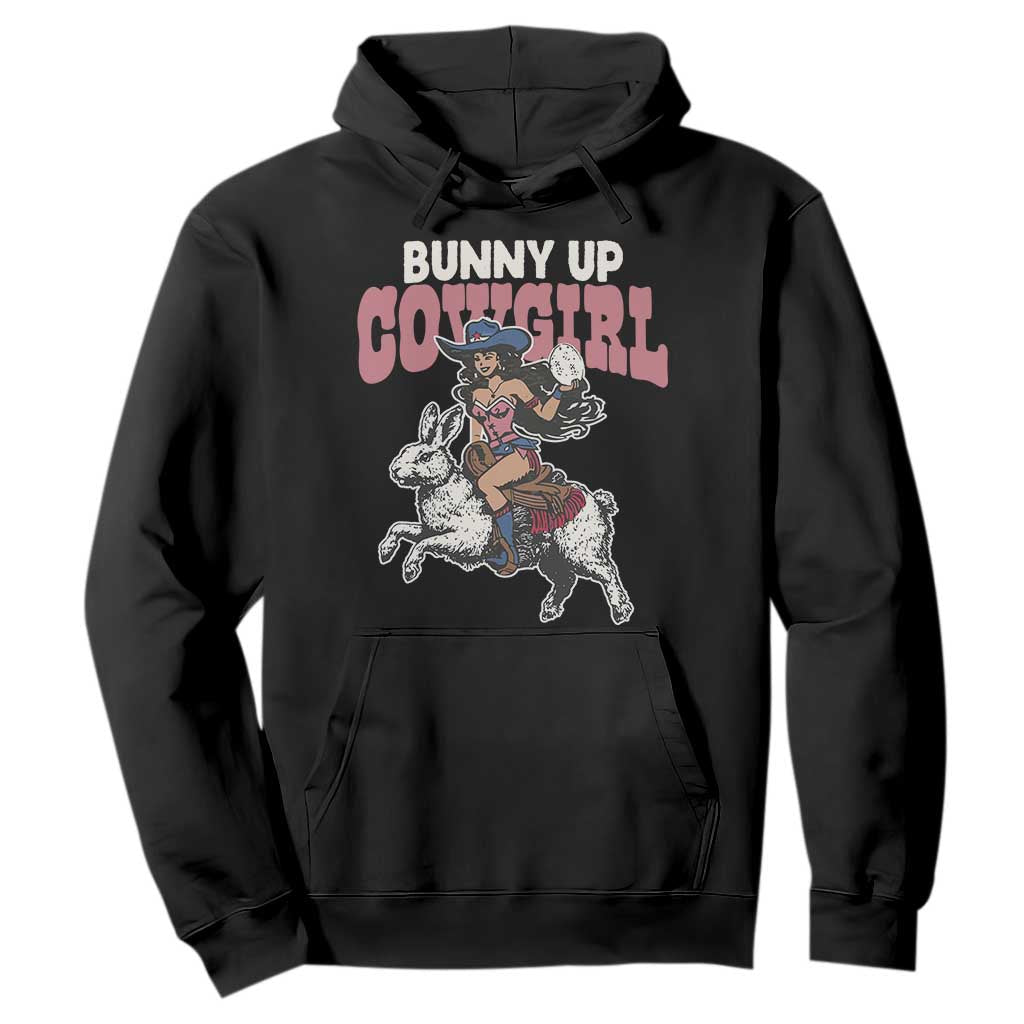 Funny Easter Day Western Hoodie Bunny Up Cowgirl Country Bunny TS11 Black Print Your Wear