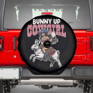 Funny Easter Day Western Spare Tire Cover Bunny Up Cowgirl Country Bunny TS11 Black Print Your Wear