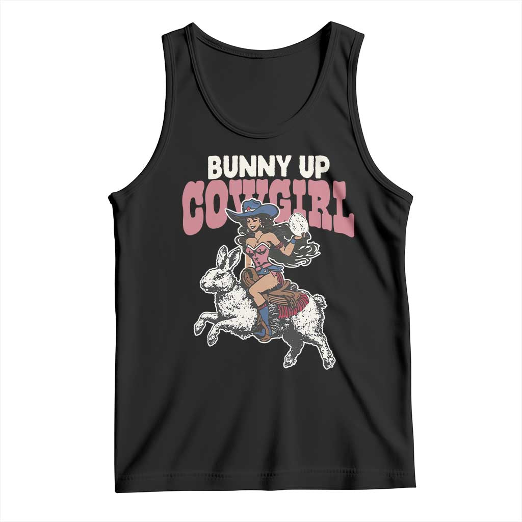 Funny Easter Day Western Tank Top Bunny Up Cowgirl Country Bunny TS11 Black Print Your Wear