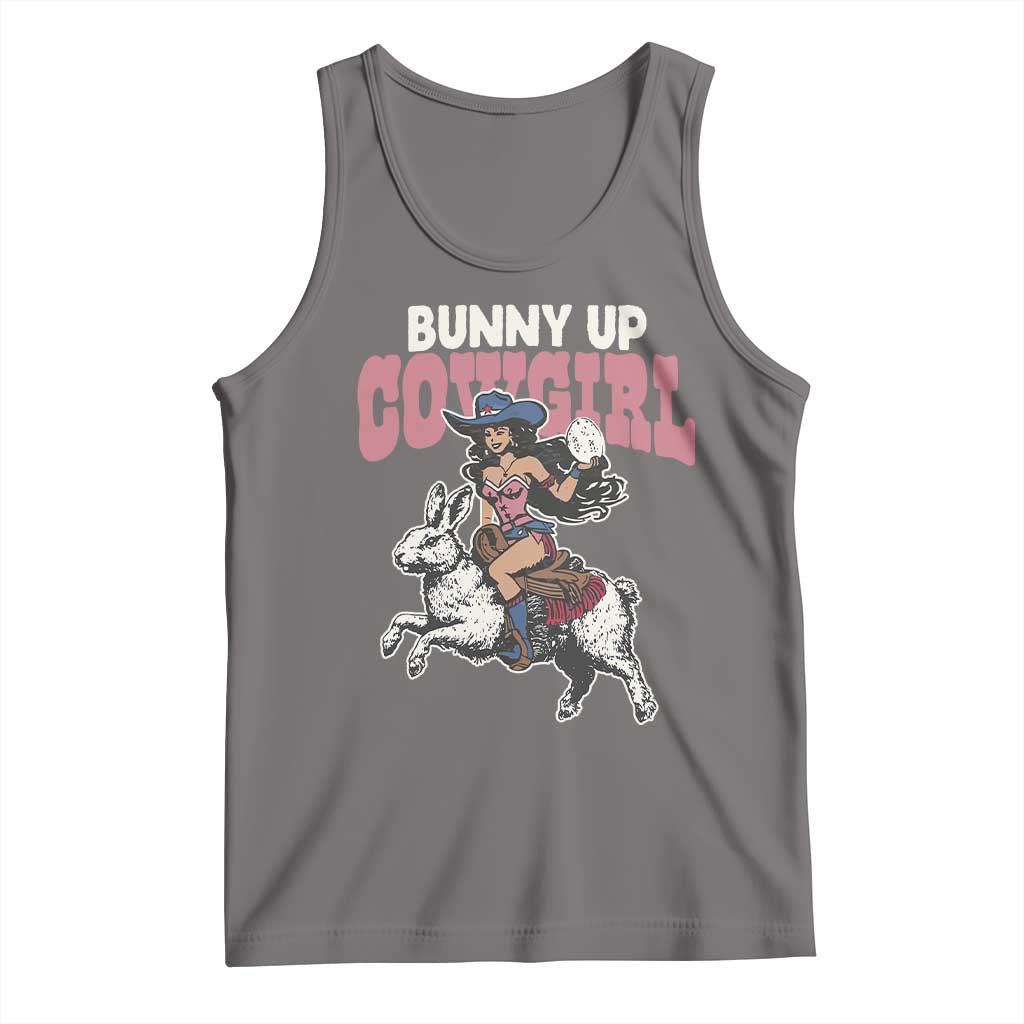 Funny Easter Day Western Tank Top Bunny Up Cowgirl Country Bunny TS11 Deep Heather Print Your Wear