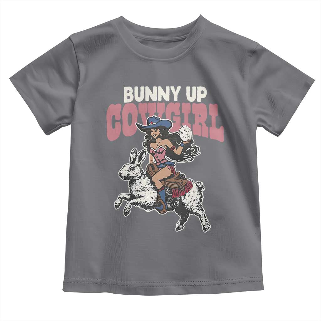 Funny Easter Day Western Toddler T Shirt Bunny Up Cowgirl Country Bunny TS11 Charcoal Print Your Wear