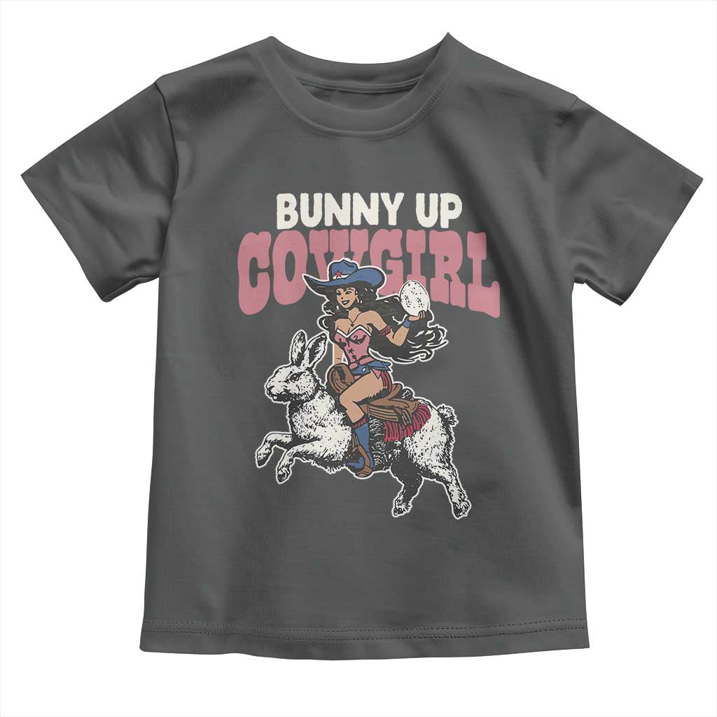Funny Easter Day Western Toddler T Shirt Bunny Up Cowgirl Country Bunny TS11 Dark Heather Print Your Wear