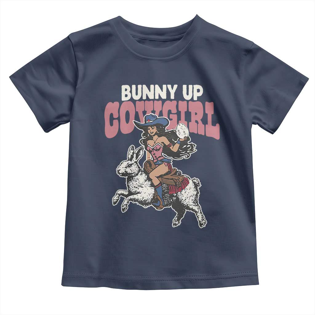 Funny Easter Day Western Toddler T Shirt Bunny Up Cowgirl Country Bunny TS11 Navy Print Your Wear