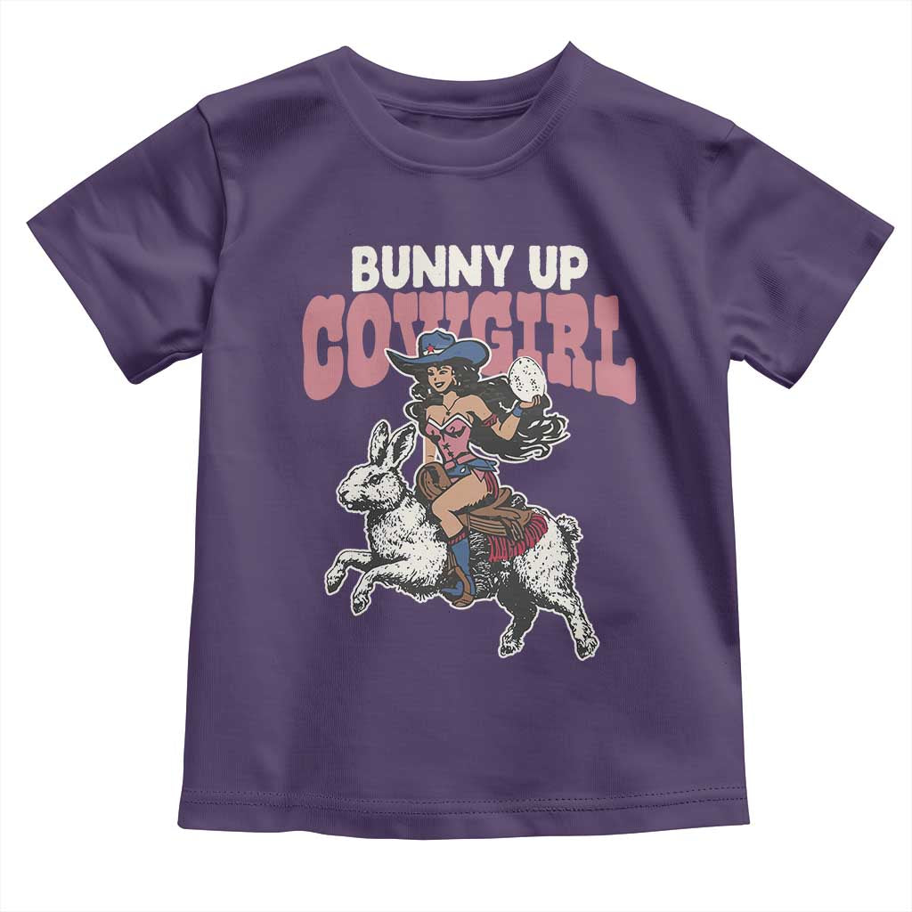 Funny Easter Day Western Toddler T Shirt Bunny Up Cowgirl Country Bunny TS11 Purple Print Your Wear