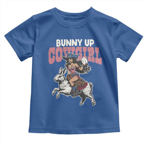 Funny Easter Day Western Toddler T Shirt Bunny Up Cowgirl Country Bunny TS11 Royal Blue Print Your Wear