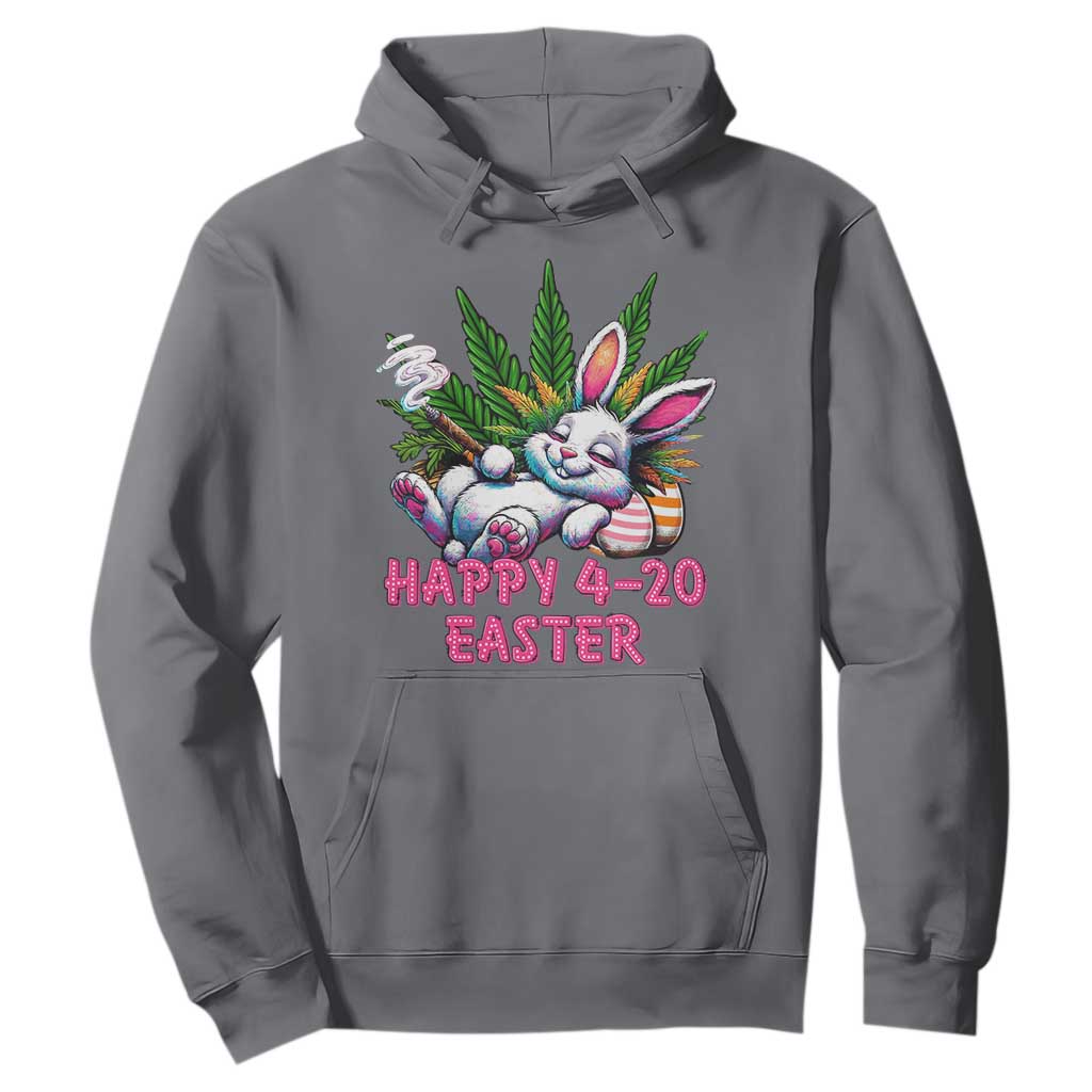 Funny Easter Day Cannabis Weed Hoodie Happy 420 Easter Bunny TS11 Charcoal Print Your Wear