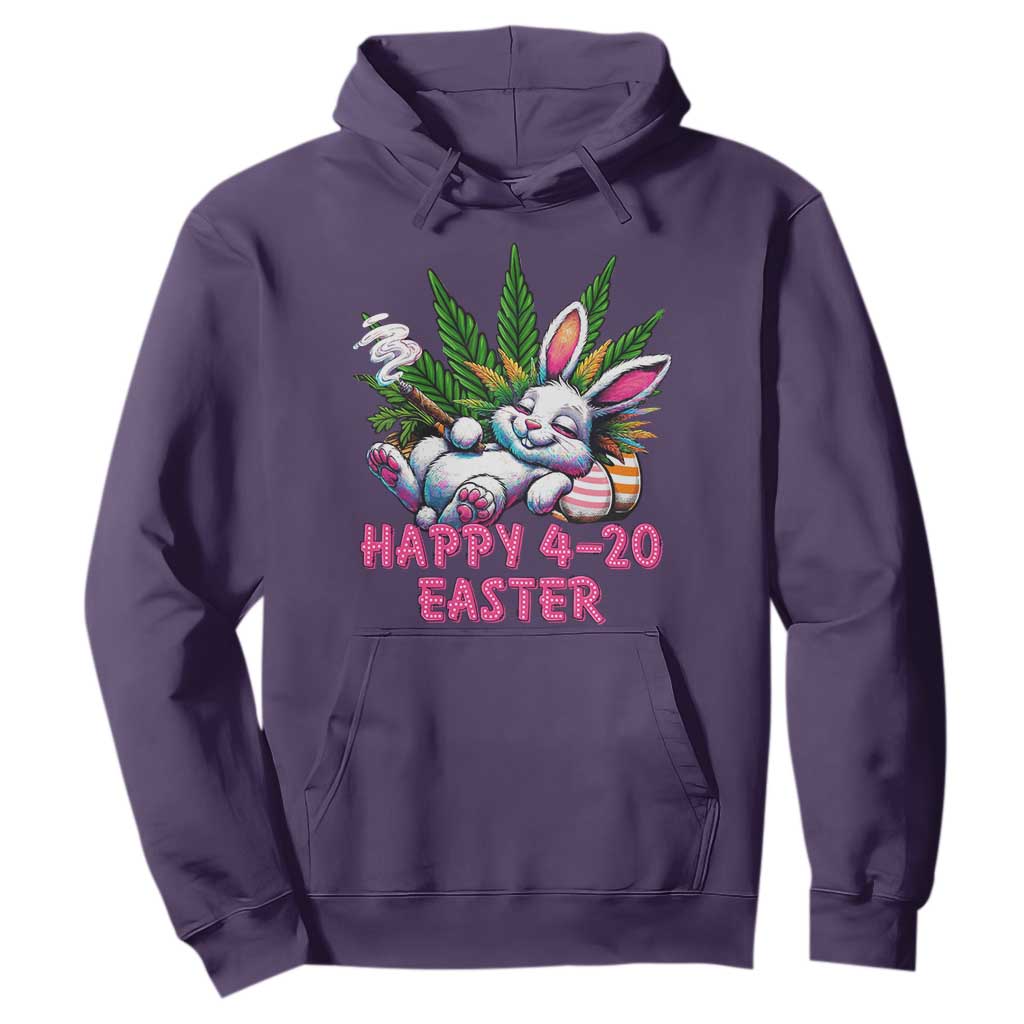 Funny Easter Day Cannabis Weed Hoodie Happy 420 Easter Bunny TS11 Purple Print Your Wear