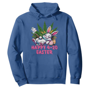 Funny Easter Day Cannabis Weed Hoodie Happy 420 Easter Bunny TS11 Royal Blue Print Your Wear