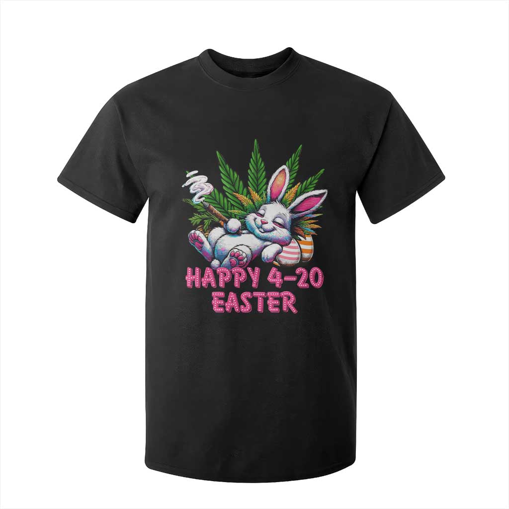 Funny Easter Day Cannabis Weed T Shirt For Kid Happy 420 Easter Bunny TS11 Black Print Your Wear