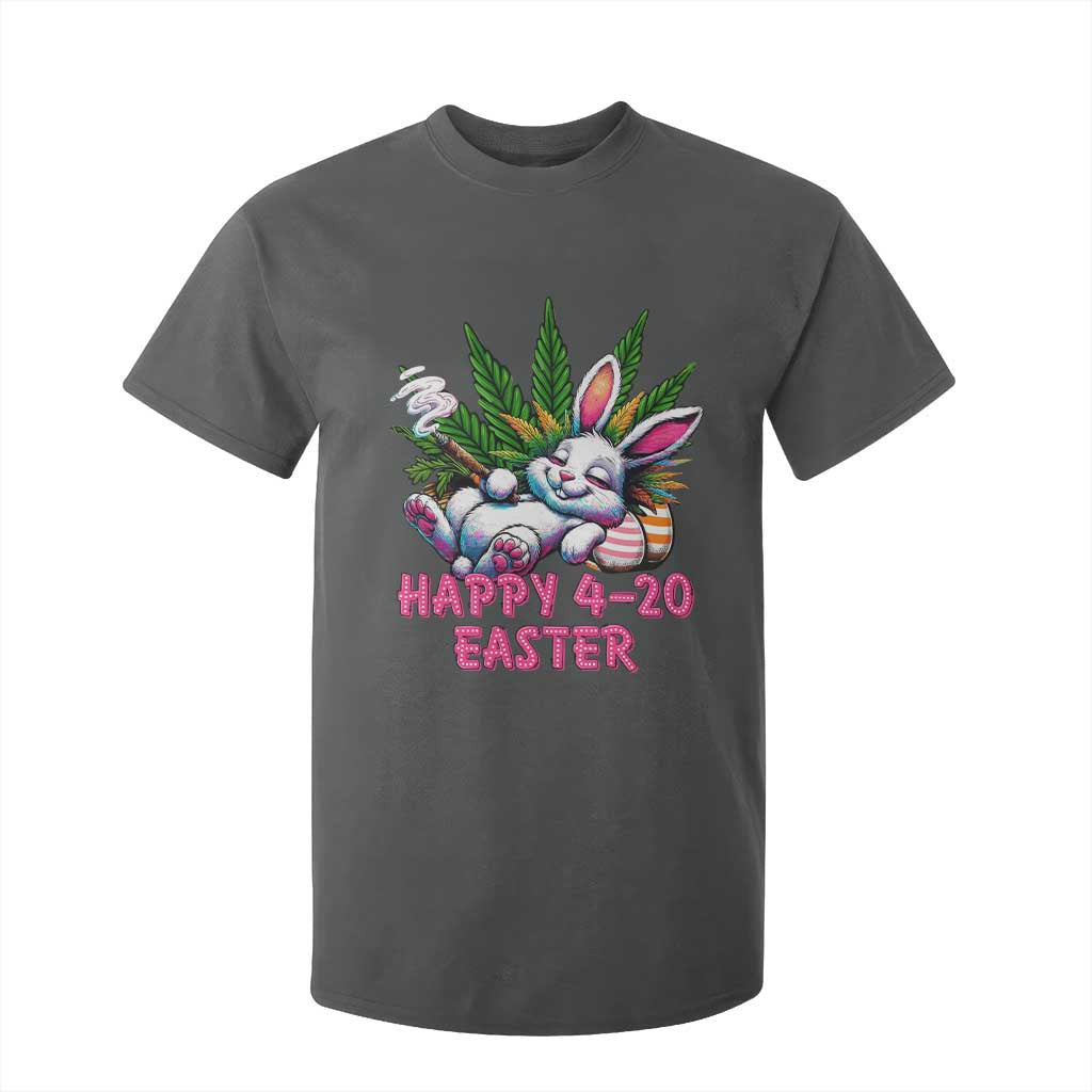 Funny Easter Day Cannabis Weed T Shirt For Kid Happy 420 Easter Bunny TS11 Dark Heather Print Your Wear