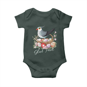 Funny Swedish Easter Day Baby Onesie Glad Pask Easter Eggs Cuckoo Bird TS11 Print Your Wear