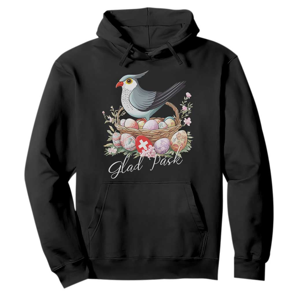 Funny Swedish Easter Day Hoodie Glad Pask Easter Eggs Cuckoo Bird TS11 Black Print Your Wear
