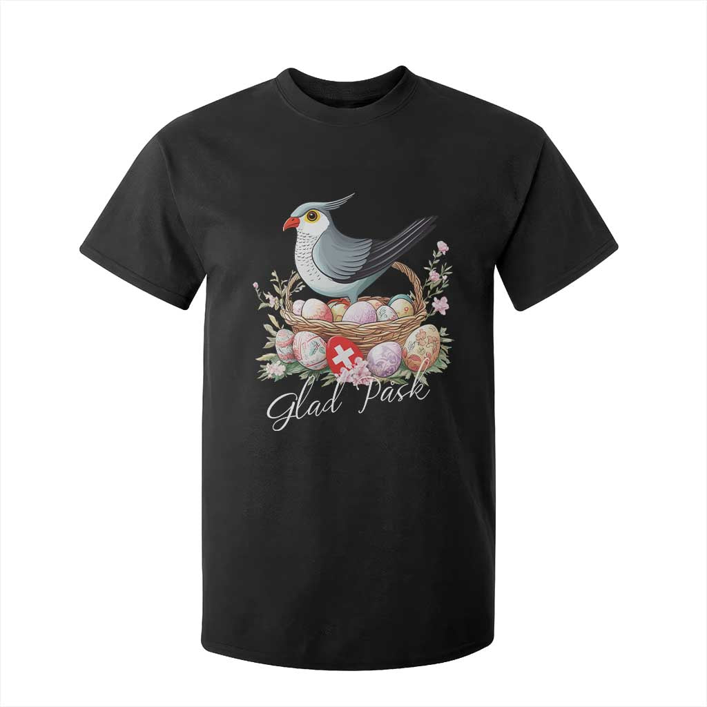 Funny Swedish Easter Day T Shirt For Kid Glad Pask Easter Eggs Cuckoo Bird TS11 Black Print Your Wear