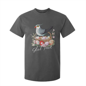 Funny Swedish Easter Day T Shirt For Kid Glad Pask Easter Eggs Cuckoo Bird TS11 Dark Heather Print Your Wear