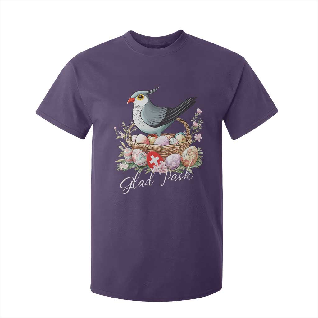 Funny Swedish Easter Day T Shirt For Kid Glad Pask Easter Eggs Cuckoo Bird TS11 Purple Print Your Wear