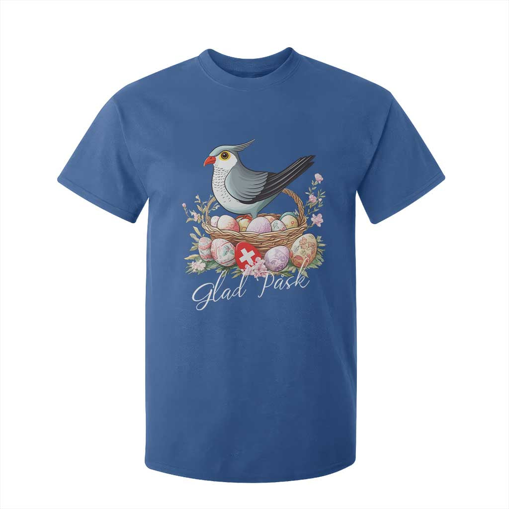 Funny Swedish Easter Day T Shirt For Kid Glad Pask Easter Eggs Cuckoo Bird TS11 Royal Blue Print Your Wear