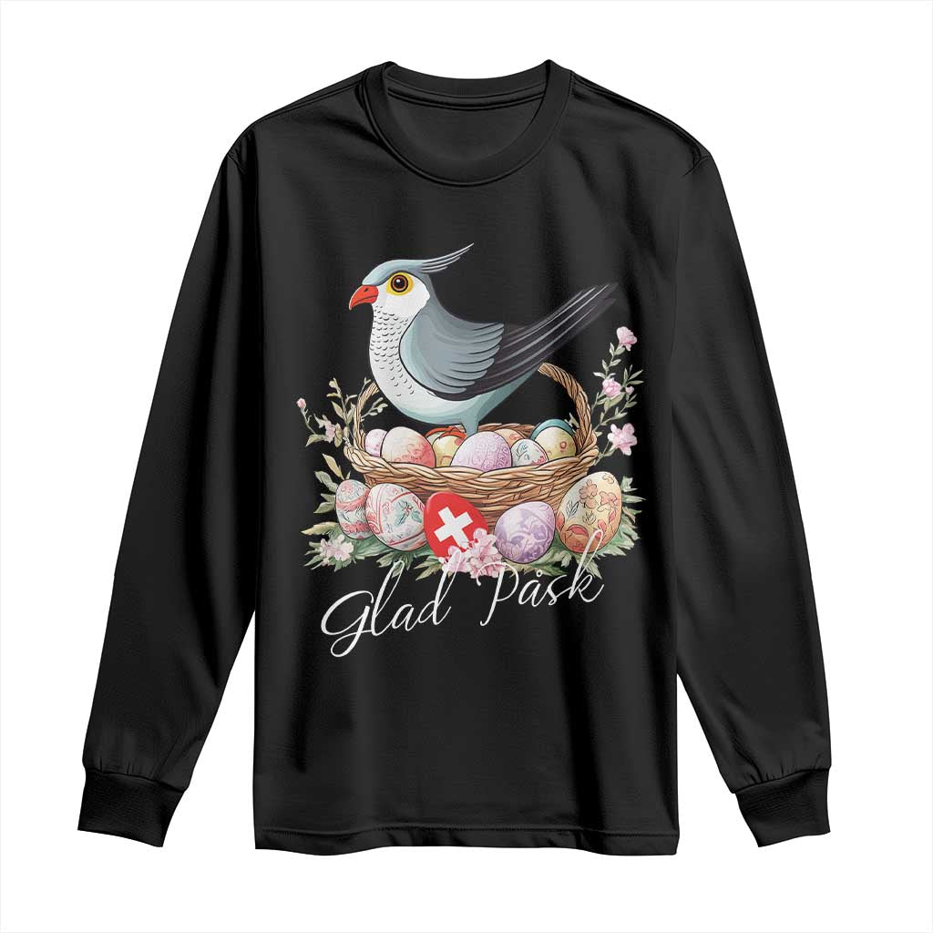 Funny Swedish Easter Day Long Sleeve Shirt Glad Pask Easter Eggs Cuckoo Bird TS11 Black Print Your Wear